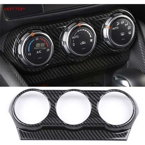 For Mazda CX3 2015-2020 Air Conditioning Switch Decoration Carbon Fiber Interior Decorating Accessories