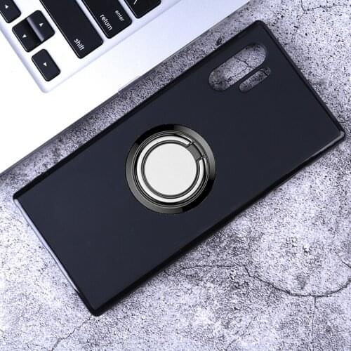 For Samsung Galaxy Note10+ Back Ring Holder Bracket Phone Case Cover Phone TPU Soft Silicone Cases for Samsung Note10+ SM-N975F