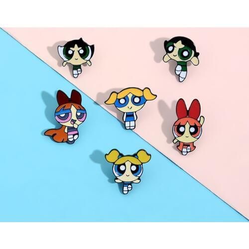 Cartoon cute anime character boy girl enamel brooch alloy badge cowboy clothes bag pin cute sweet accessories jewelry gift