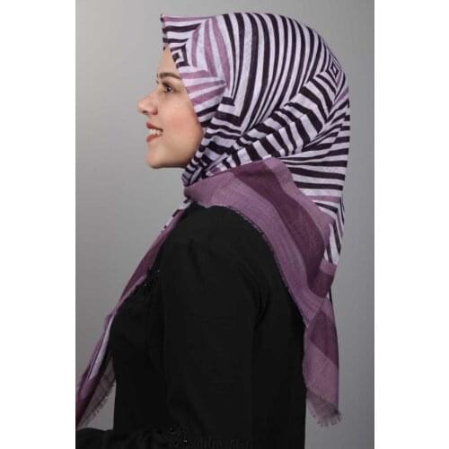 ERBİL PATTERNED LINEN FLAMLI SCARF-DESEN-04-RENK-03