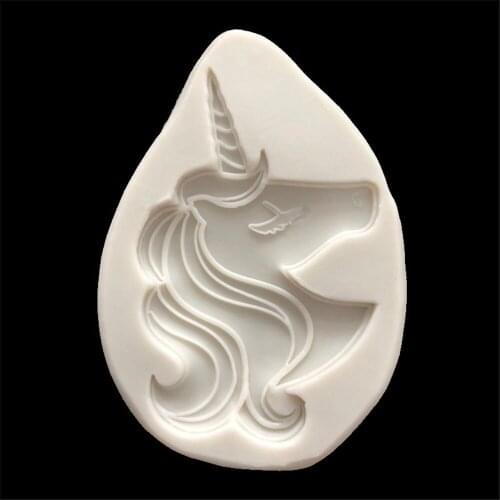 Unicorn Shape Cake Mold Fondant Cake 3D Food Grade Silicone Mould DIY Baking Tools Sugar Lace Molds Chocolate Moulds