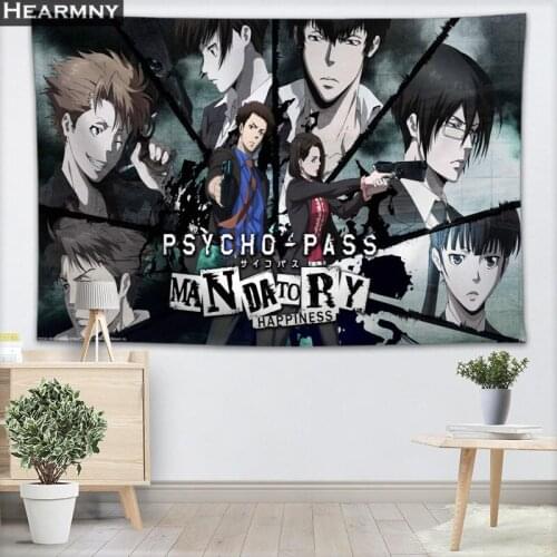 HEARMNY Psycho Pass Background Fabric Valance Tapestry Wall Hanging Bedroom Living Room Blanket Yoga Beach Towel Tablecloth