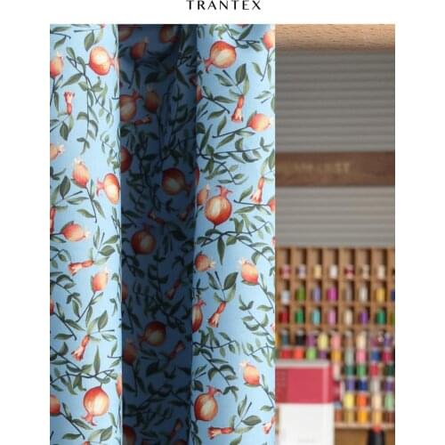 50cm*145cm/piece,Pomegranate Printing Dyeing Cotton Cloth,Clothing,Skirt,Shirt,Curtain,Tablecloth Fabric,DIY Handmade Materials