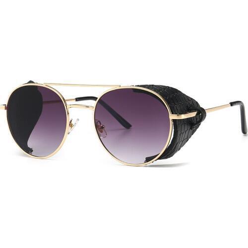 Metal Frame Round Men Sunglasses Circle Vintage Gothic Hippie Circle Retro Steampunk Sun glasses Women Punk Style Shades