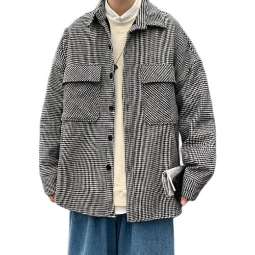2020 Men Jacket Coat Thickened Plaid Winter For Fluffy For Men Mens Overcoat Hot Sale