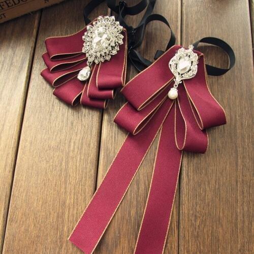 Free shipping Mens 2017 New FASHION multilayer collar dress wedding groom Groomsmen business Korean male bow TIE brooch SET