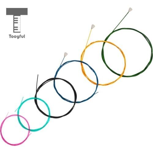 Tooyful Rainbow Colorful Guitar Strings Nylon Strings Set for 6 Strings Classic Classical Guitar Parts
