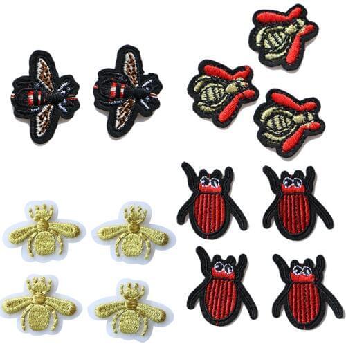 Cartoon Decorative Patch Spider Bee Icon Embroidered Applique Patches For DIY Iron on Badges Stickers on the Backpack