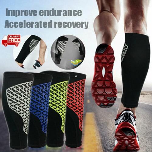 Antiskid Sports Compression Leg Sleeve Basketball Football Calf Support Running Shin Guard Cycling Leg Warmers UV Protection