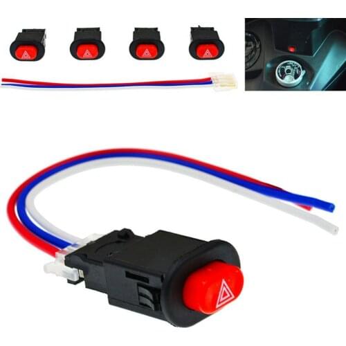 Motorcycle Hazard Light Switch Double Warning Flasher Emergency Signal Wires interruptor электромотоцикл