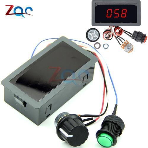 DC 6V-30V 12V 24V MAX 8A 16KHz Adjustable PWM Motor Speed Controller LED Digital Display DC Motor Control CV Governor Switch