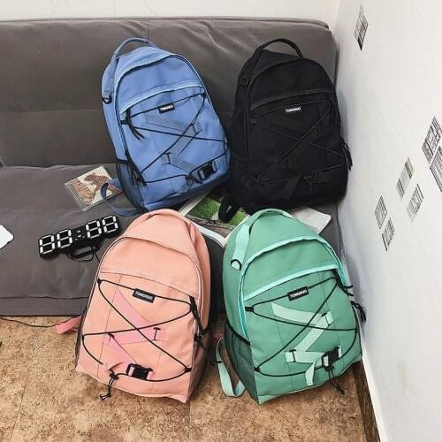 Fashion Womens Backpack Trend Solid Color Oxford Cloth Schoolbag For Girls Large-capacity Outdoor Leisure Travel Backpacks 2021