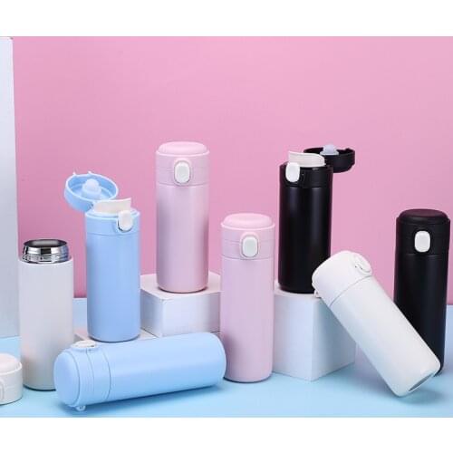 300ml 400ml mugs pea stainless steel vacuum flask double metal bounce thermos coffee milk tea thermos travel gift insulation pot