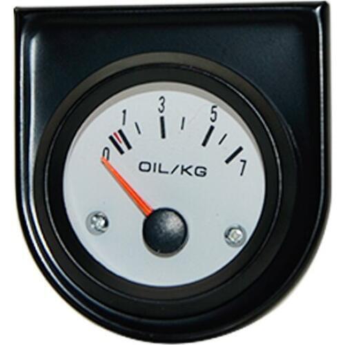 2'' 52mm Universal White Face Oil Pressure Gauge 0-7KG LED With Oil Press Sensor Car Gauge