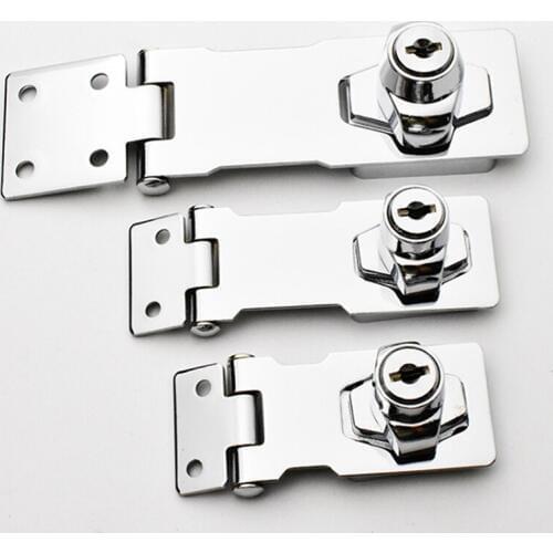 Hasp Lock Drawer Lock Closet Door Chrome Plated Metal Keyed Cabinet Latch Cupboard Desk Hasp Locks With Keys