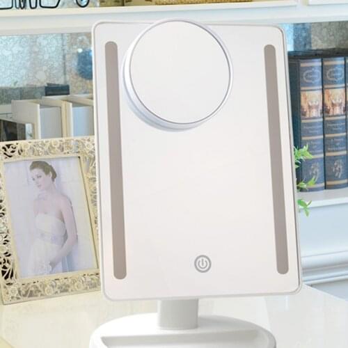 5X Magnification Sucker Makeup Mirror Cosmetic Magnifying Vanity Mirrors Adjustable Face Mirror for Tabletop Bathroom Travel