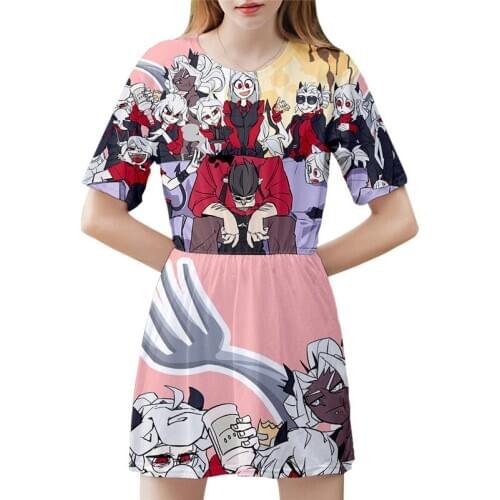 Helltaker Cerberus Cosplay Costumes Womens Gown Dress Pandemonica Dresses Modeus For Women Girls Halloween Party Summer