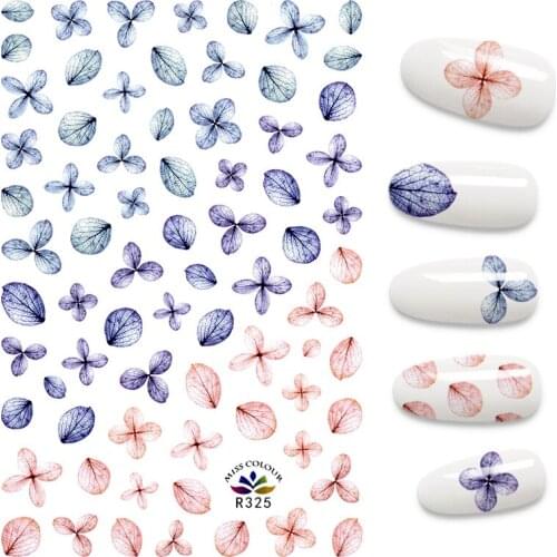 1 Sheet Flower Leaf Nail Decals Stickers Seahorse Nail Art Decoration Stickers for Nails