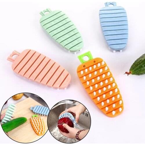 2 Pcs Fruit Vegetable Cleaning Brush Potato Carrots Salad Cleaner Antibacterial Brushes Fruit Cleaning Tools Kitchen Accessoies