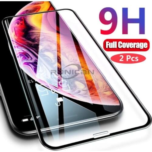 2Pcs Tempered Glass for iPhone 11 Pro Xs Max X 6 6S 7 8 Plus Xr Screen Protector for iPhone 11 Glass XR 5S Protection Full Cover