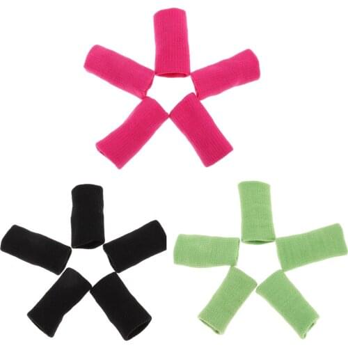 5Pcs Stretchy Finger Protector Sleeves Protective Gear Sports Finger Guard