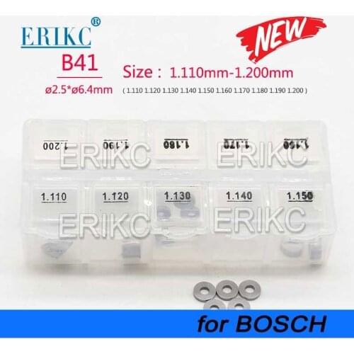50PCS Gaskets Shims B41 Sizes 1.100-1.200mm Common Rail Injector Adjusting Shims Set Valve Adjustment Washer for Bosch
