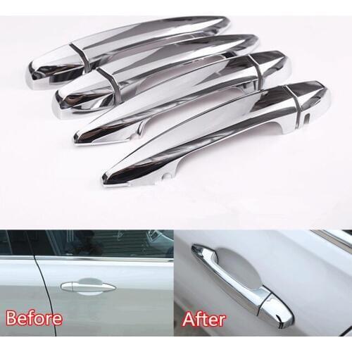 8x Car Exterior Handle Grab Trim Covers styling For BMW X1 X5 X6 F48 F15 F16 BMW 1 Series 2017 2 Series Gran Tourer ABS