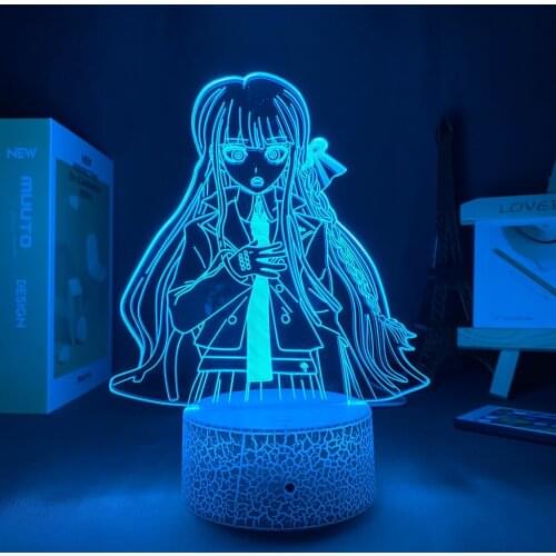 Anime Lamp Danganronpa Kirigiri Kyouko Acrylic Led Night Light Illusion Led Changing Nightlights Lampara For Bedroom Decoration