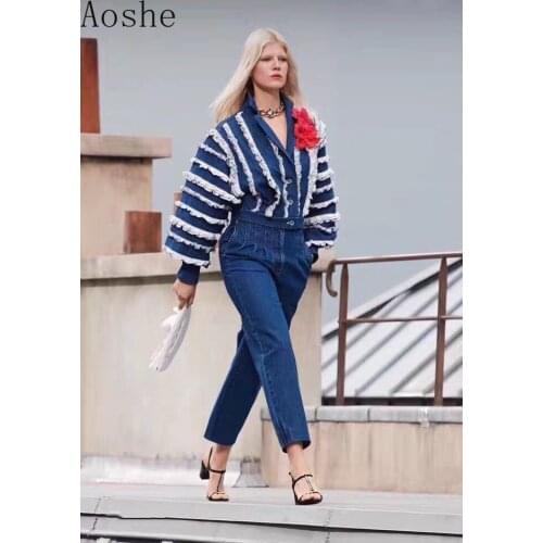 Aoshe Women's Blue Jackets