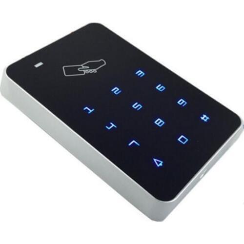 DWE CC RF 3 to 10cm proximity range touch screen 12v keypad rfid wiegand 26 reader with 125khz