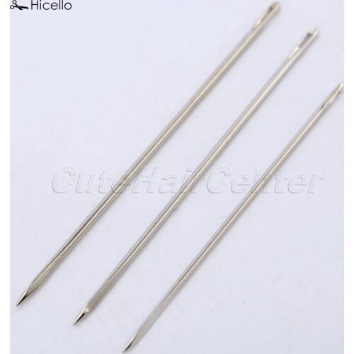 Hicello 25Pcs/bag Triangular Needle DIY Manual Leather Hand Stitches Stainless Steel Leather Sewing Needles 4.7/4.5/4cm costura