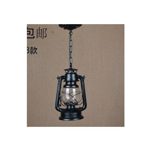 Kerosene lantern Continental Iron chandelier dining restaurant modern garden living room bedroom study lamp