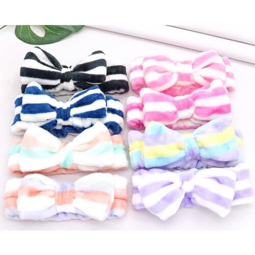 Elastic Coral Fleece Soft Bow Headbands for Women Girls Cute Hair Holder Hairbands Hair Bands Headwear Hair Accessories