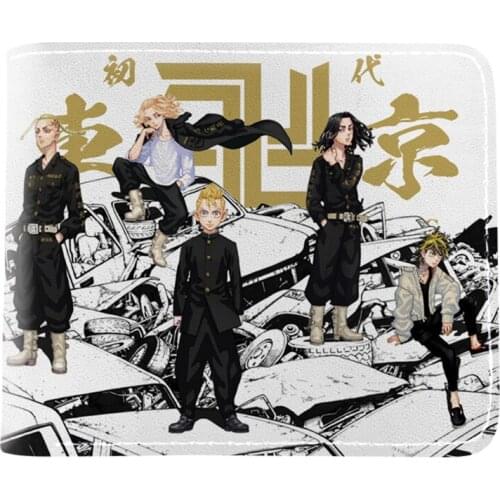 Japanese Anime Cartoon Tokyo Revengers Wallet Short Purse With Coin Pocket Card Holder