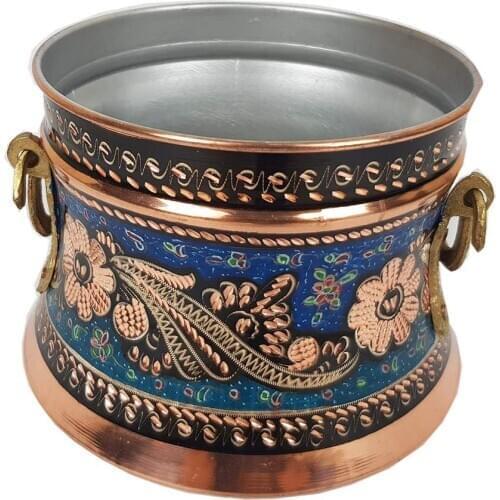 Multi Purpose Stainless Copper Pot for Stocking Yoghurt Milk and Jam as Container Cookware with Handle 2 Liter