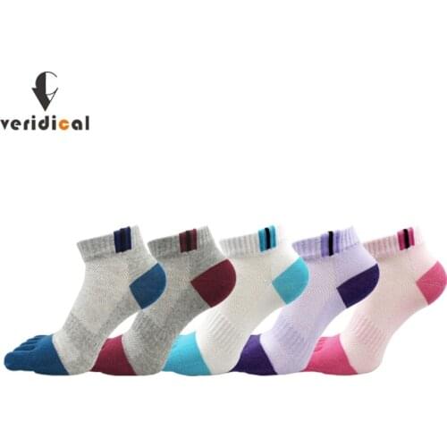 Pure Cotton Men Ankle Socks With Toes Mesh Breathable Colorful Compression Sport Five Finger Invisible No Show Socks Fashion