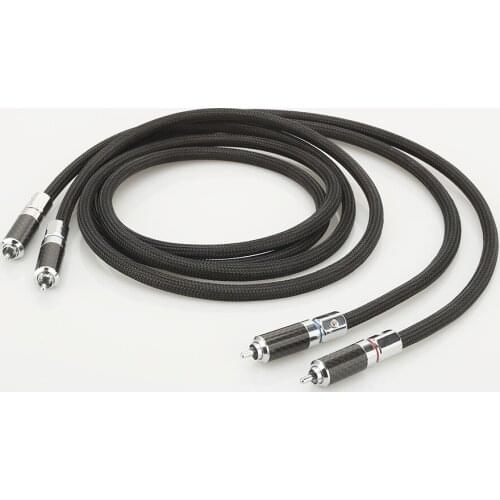 Pair 100% Pure Solid Silver Phono to Phono Stereo Analogue Interconnect Cable Compatible with Speaker, AMP, Turntable, Receiver