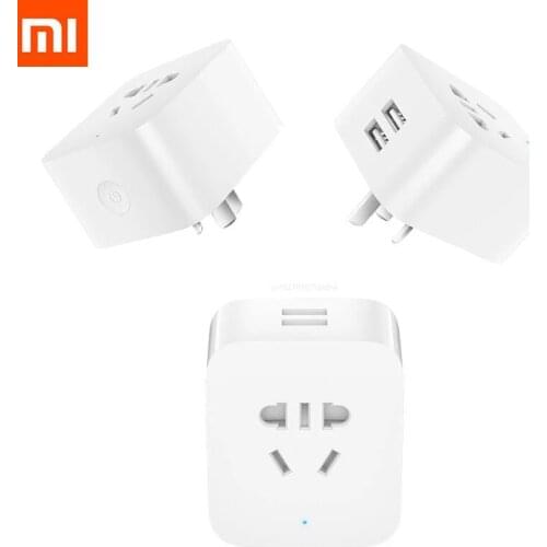 Original Xiaomi Mijia Smart Socket Plug WiFi Control Power Count Timer Switch Dual USB Socket Standard Plug Power Smart Socket
