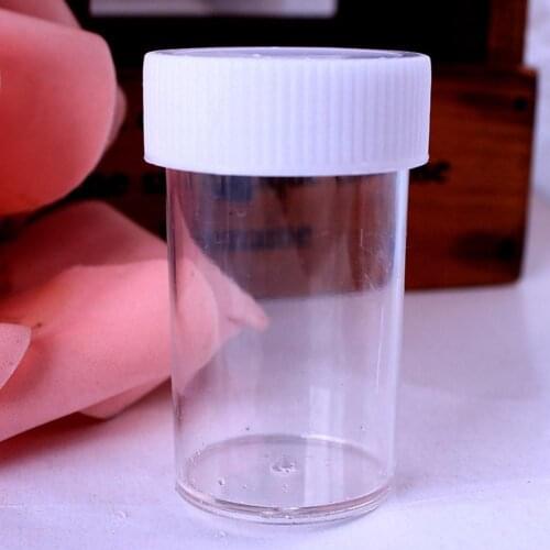 50pcs Plastic Portable Cosmetic Empty Jar Pot Box Makeup Cream Transparent Container Bead Bottle Storage Nail Art Empty Bottles