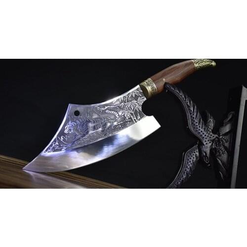 Professional Chinese kitchen chef knife Multifunctional meat cleaver vegetable cutter Fixed blade Cooking tools