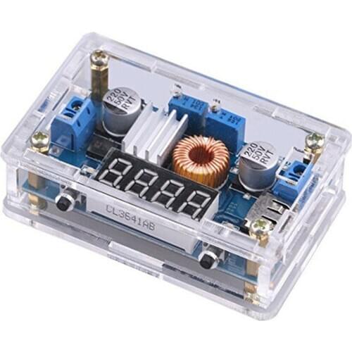 DC Voltage and Current Power Display LED Driver Lithium Battery Charging with Crystal Shell Common Buck Module Kit
