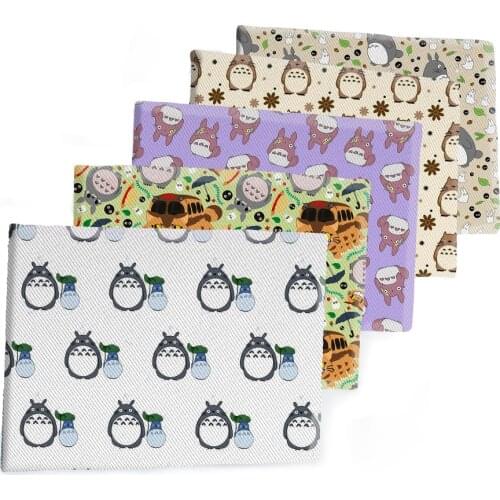 Fabric Japanese Anime Character Pattern Printed Polyester Cotton Twill Fabric Patchwor Printed 50*145CM