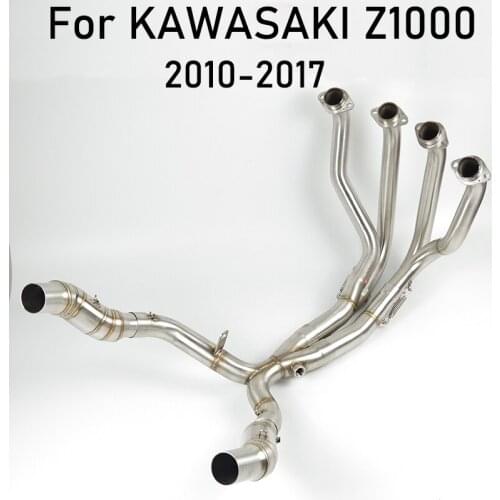 Z1000 2007-2017 Modified Motorcycle Exhaust Front Down Pipe Steel Exhaust Headers Midlle Link Pipe For KAWASAKI Z1000 2010-2017