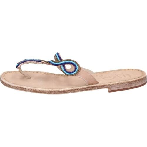 EDDY DANIELE sandals women leather Blue