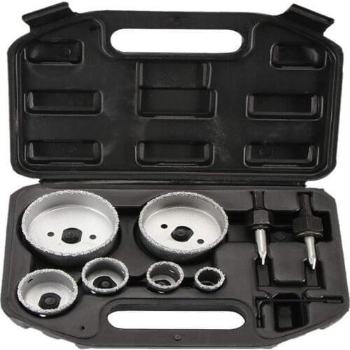 1set 22, 28, 35, 44, 68 And 73 Mm For Tile Ceramic Marble Glass Diamond Coated Hole Saw Drill Bit Tool Set