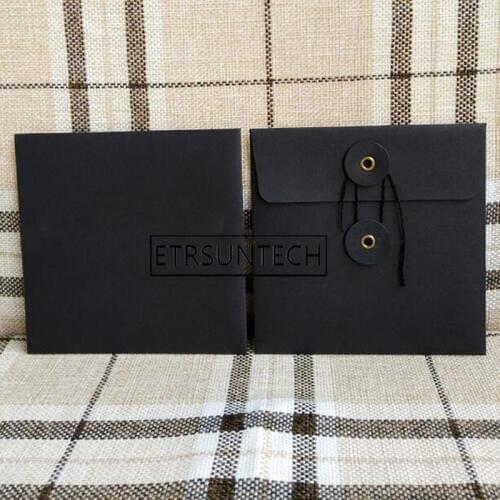 200pcs Kraft Paper Bag CD DVD Packing Wrapping Sleeves Envelopes Packaging Holder Cover Durable Brown Black White