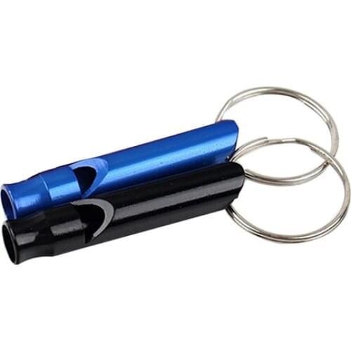 60% Hot 2 Pcs Mini Alloy Survival Whistle Emergency Keychain Camping Compass Kit Fire Hiking Outdoor Sport Keyring Color Random