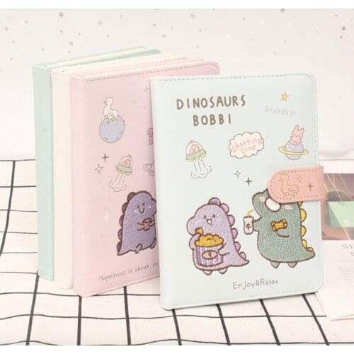 Lovely Soft Cover A5 Notebook Cartoon Grid Journal Diary Planner Agenda School Diary Magnetic Lock Student Work Accessory