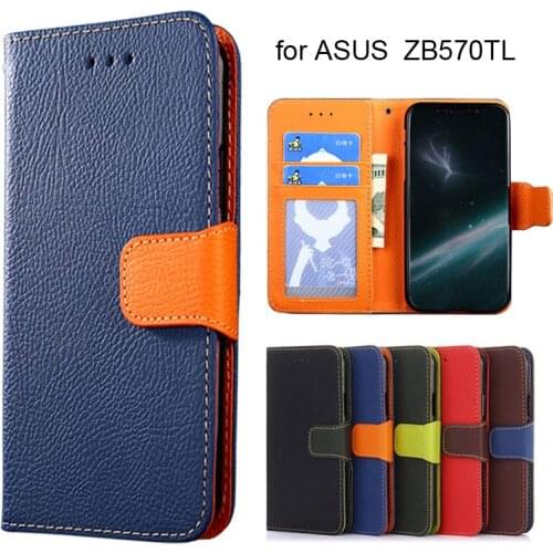Wallet case for Asus Zenfone Max Plus M1 ZB570TL leather&soft TPU cover coque Hit color style for Asus Zenfone Go ZB500KL
