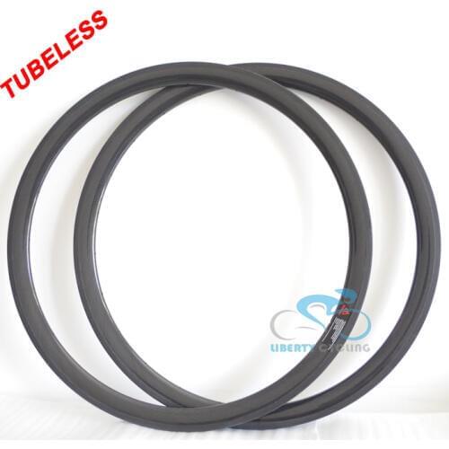 DEERACE 30mm 700c Carbon Road Clincher Tubeless Bicycle Wheel Rims Bike Rim, 23mm Width